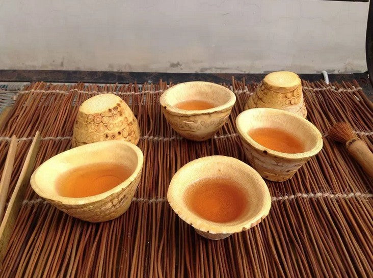 Bamboo tea cup coffee cup Natural carved bamboo root creative bamboo healthy everythingbamboo