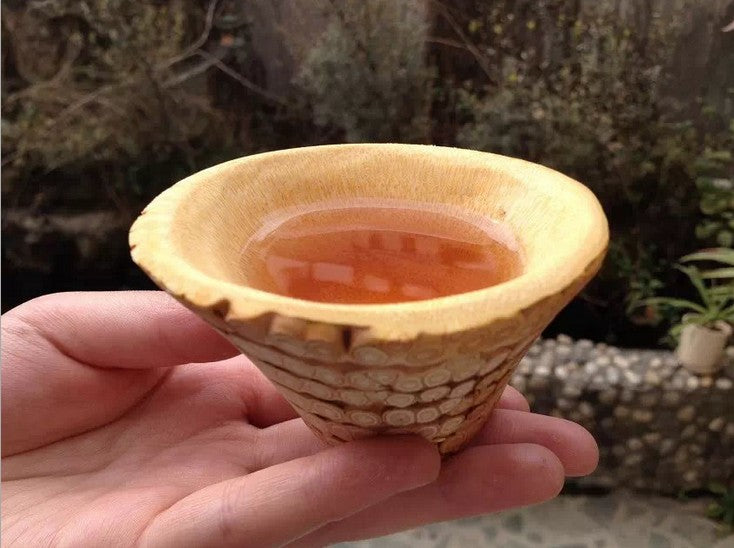 Bamboo tea cup coffee cup Natural carved bamboo root creative bamboo healthy everythingbamboo