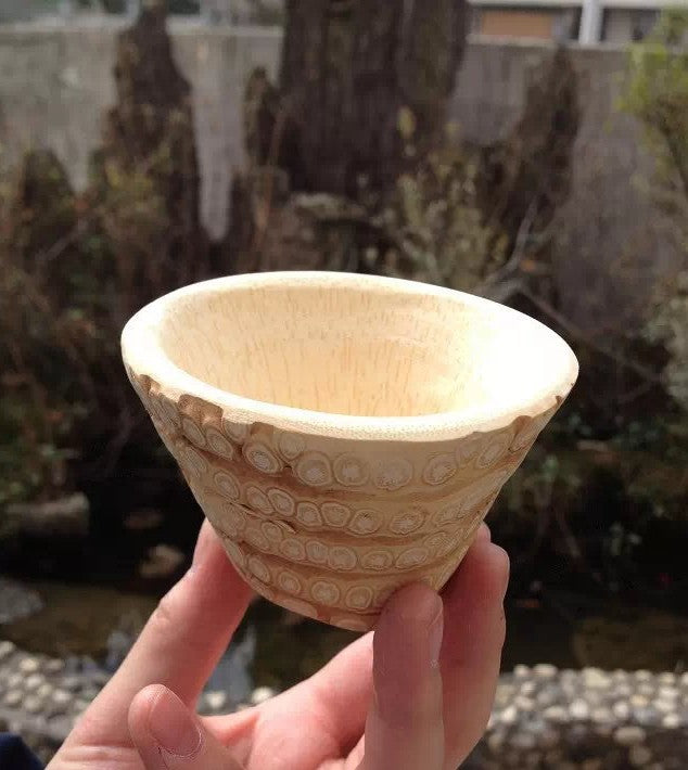 Bamboo tea cup coffee cup Natural carved bamboo root creative bamboo healthy everythingbamboo