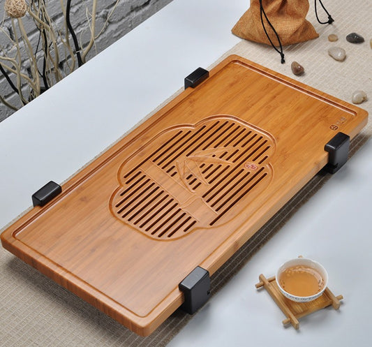 Bamboo tea tray coffee tray Natural bamboo root carving crafts 天然竹制根雕茶盘 everythingbamboo