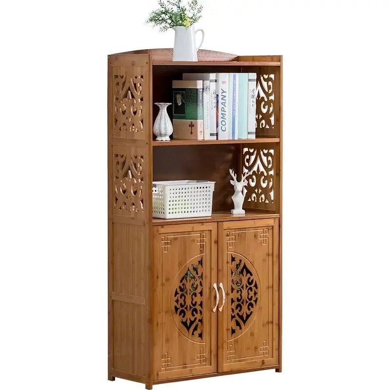 Bamboo wooden bookcase bookshelf storage shelf carving furniture natural 竹书柜书架 everythingbamboo