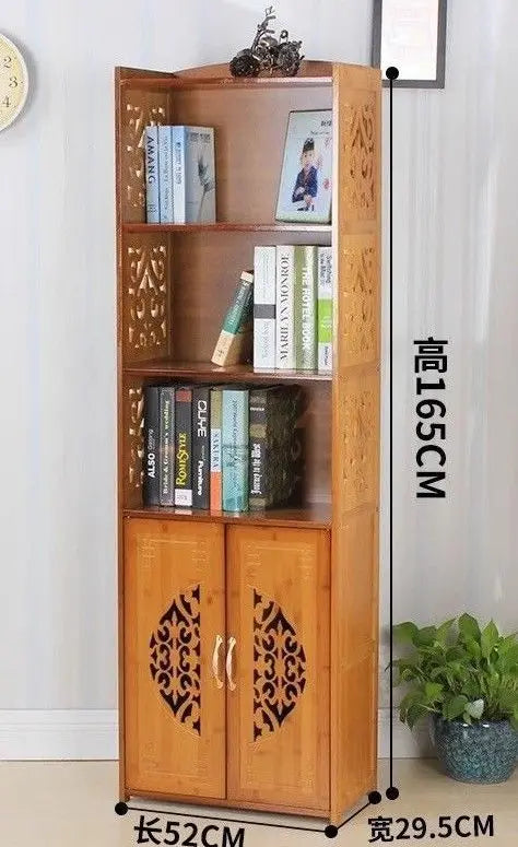 Bamboo wooden bookcase bookshelf storage shelf carving furniture natural 竹书柜书架 everythingbamboo