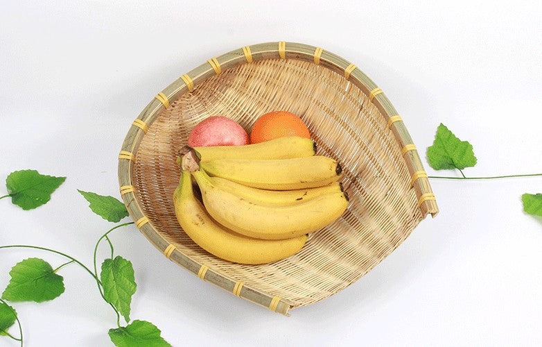 Bamboo woven handmade plates bamboo fruit basket storage multiple use 竹筛子 everythingbamboo