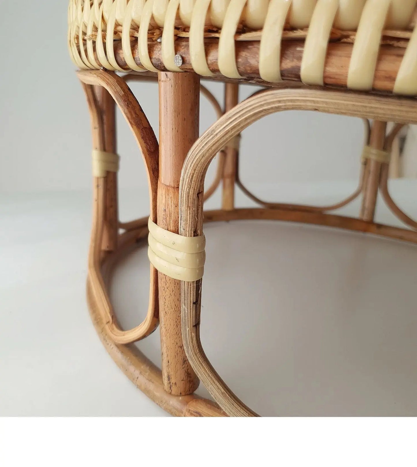 Cane Table Bamboo Rattan Table Serving Tray Food Table Premium Handmade Round Table Sofa Bed Picnic everythingbamboo