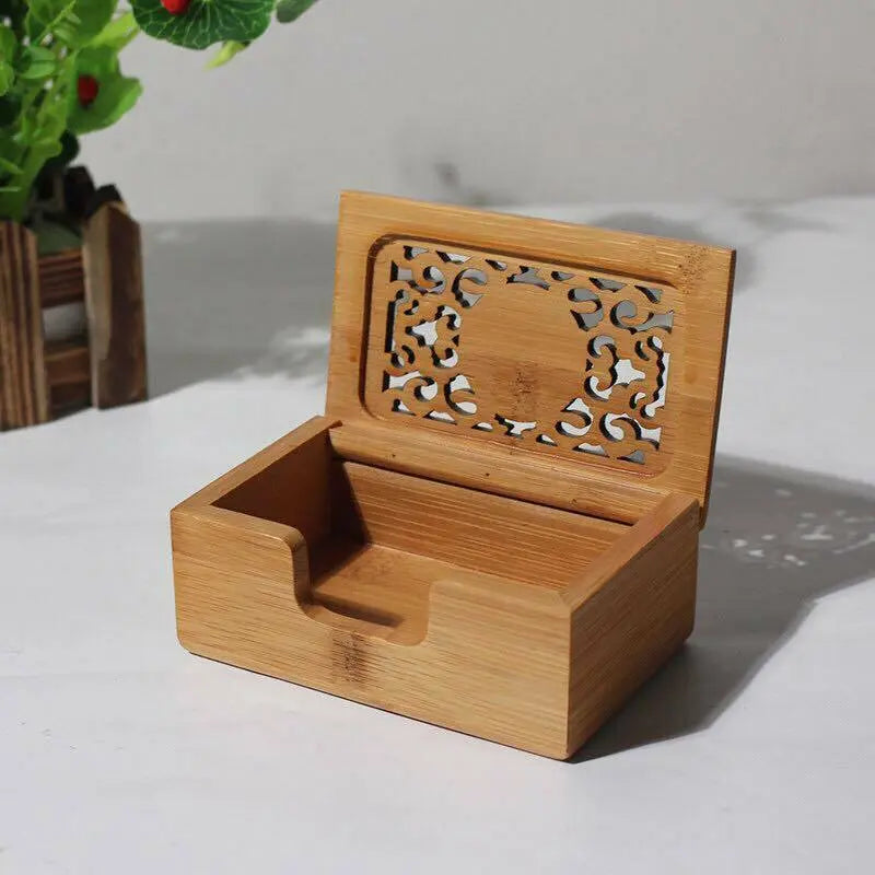 Cards Holder Bamboo Hand Carved Business Card Holder Case Office Business everythingbamboo