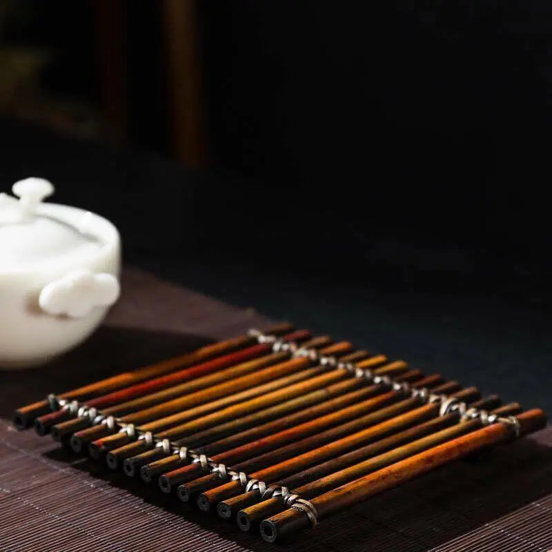 Coaster Placemat Bamboo Handcrafted Handmade Tea Coffee Cup Serving Tray Coaster everythingbamboo
