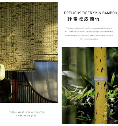 Custom Made Tortoiseshell Bamboo Blind Bamboo Curtain Bamboo Screen Rolling Blinds Panel Privacy Customization Size everythingbamboo