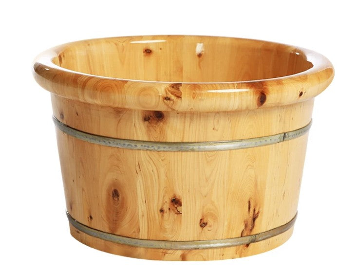 Foot basin wooden bucket foot bath double thickness smooth healthy natural 足浴桶加厚 everythingbamboo
