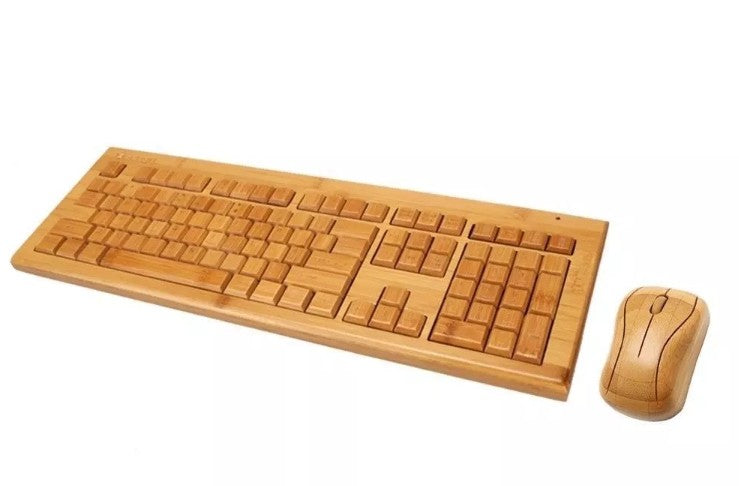 Handmade Bamboo Wooden Keyboard Mouse Multimedia Eco Friendly Multi Choices everythingbamboo