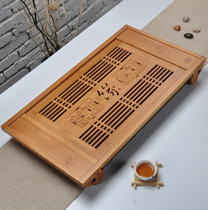 Large Bamboo Wooden tea tray coffee tray Natural bamboo root carving 天然竹制根雕茶盘 everythingbamboo