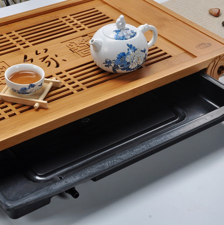 Large Bamboo Wooden tea tray coffee tray Natural bamboo root carving 天然竹制根雕茶盘 everythingbamboo