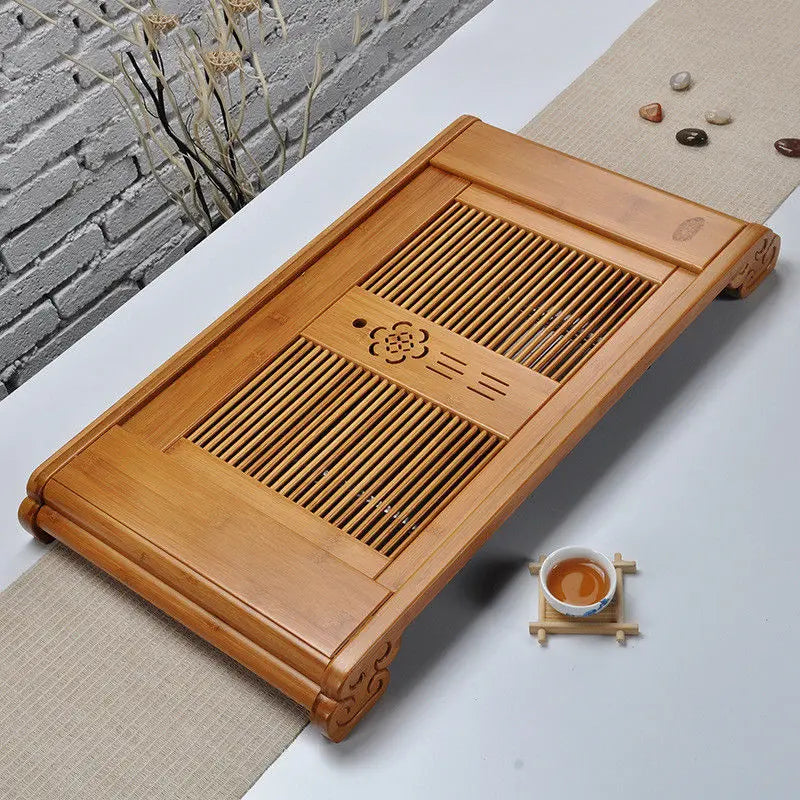 Large Bamboo Wooden tea tray coffee tray Natural bamboo root carving 天然竹制根雕茶盘 everythingbamboo