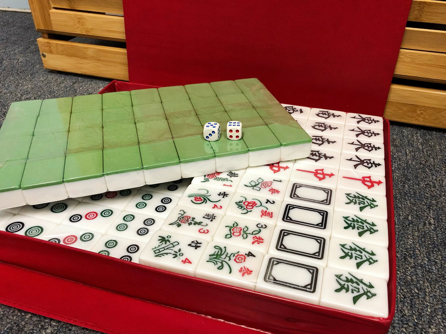 MahJong Set Game Brand New Large Bamboo Style 竹丝麻将 everythingbamboo