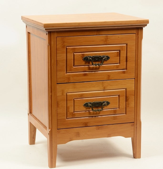 NATURAL BAMBOO WOODEN BEDSIDE TABLE CABINET DRAWER STYLISH ECO FRIENDLY Trend