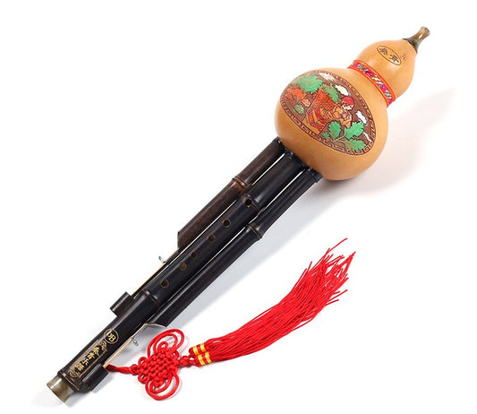 Natural Bamboo Chinese Hulusi Gourd Cucurbit Flute Learning Instrument Flute 葫芦丝 EverythingBamboo