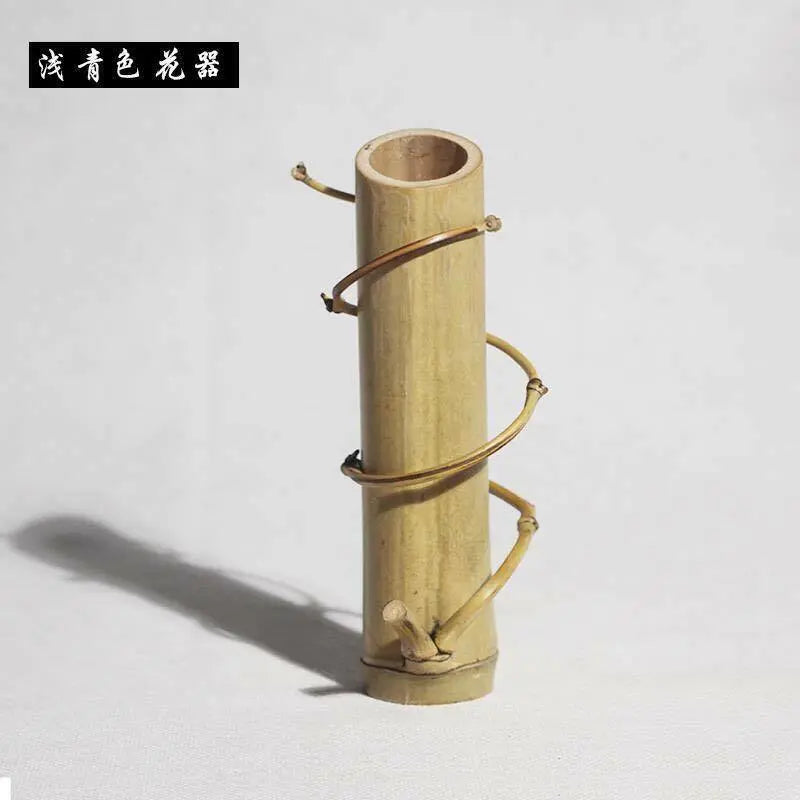 Natural Bamboo Japanese Style Vintage Flower Plants Vase Wall Home Decor 竹插花器 everythingbamboo