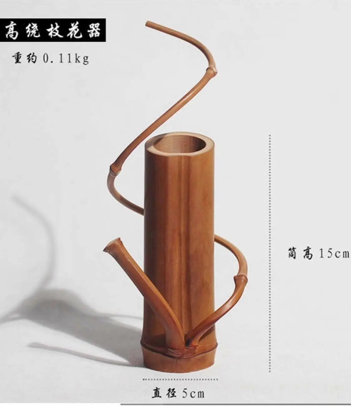 Natural Bamboo Japanese Style Vintage Flower Plants Vase Wall Home Decor 竹插花器 everythingbamboo