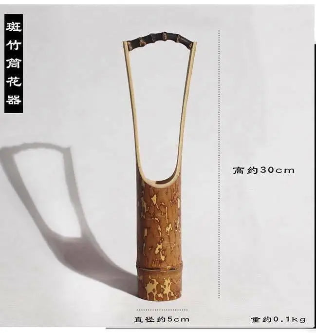 Natural Bamboo Japanese Style Vintage Flower Plants Vase Wall Home Decor 竹插花器 everythingbamboo