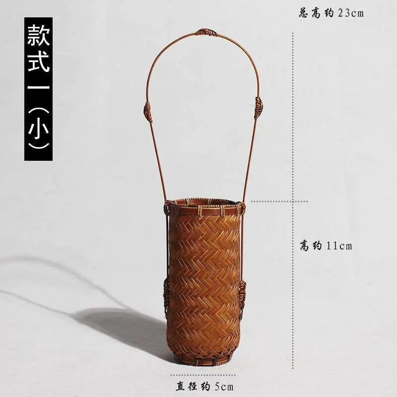 Natural Bamboo Japanese Style Vintage Flower Plants Vase Wall Home Decor 竹插花器 everythingbamboo