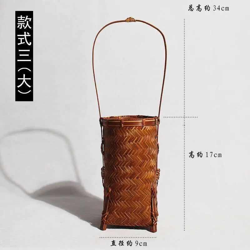 Natural Bamboo Japanese Style Vintage Flower Plants Vase Wall Home Decor 竹插花器 everythingbamboo