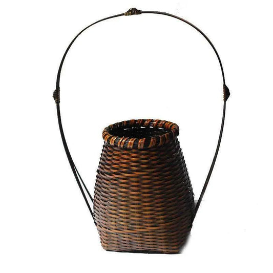 Natural Bamboo Vase Flower Basket Hand Woven Handcrafted Wicker Home Decor 竹篮插花 everythingbamboo