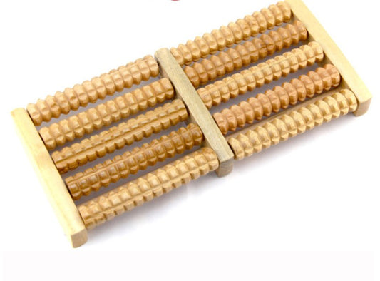 Natural wooden 5 rows foot massage healthy good rest pain relief Unbranded