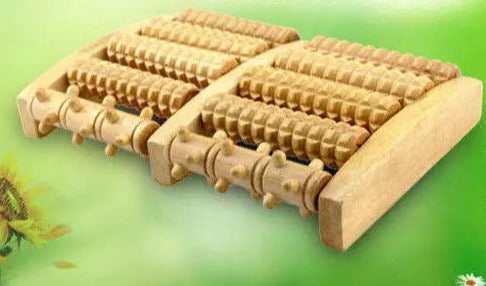 Natural wooden multi rows foot massage healthy rest pain relief body massage Unbranded