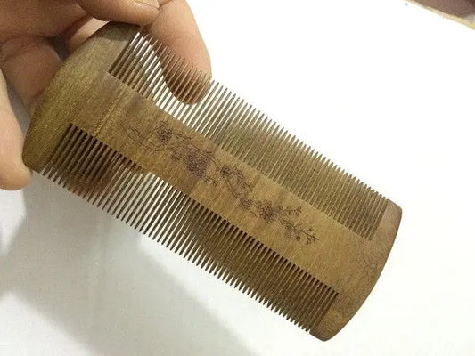 One Piece Natural Sandalwood Comb Fine Toothed healthy Comb both sizes 密梳子 Unbranded