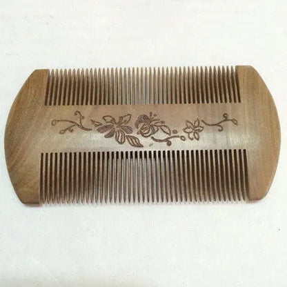 One Piece Natural Sandalwood Comb Fine Toothed healthy Comb both sizes 密梳子 Unbranded