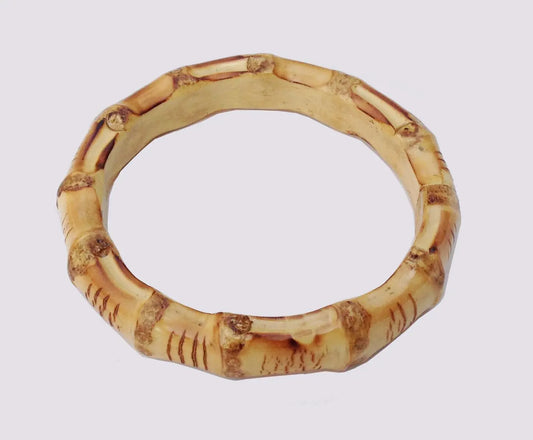 One piece Hand made bamboo wristband bracelet natutal bamboo root unisex 手工竹手环 everythingbamboo