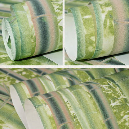 One roll 0.53m x 10m Wallpaper Wall Paper Cloth Sticks 3D Bamboo forest Natual Everythingbamboo