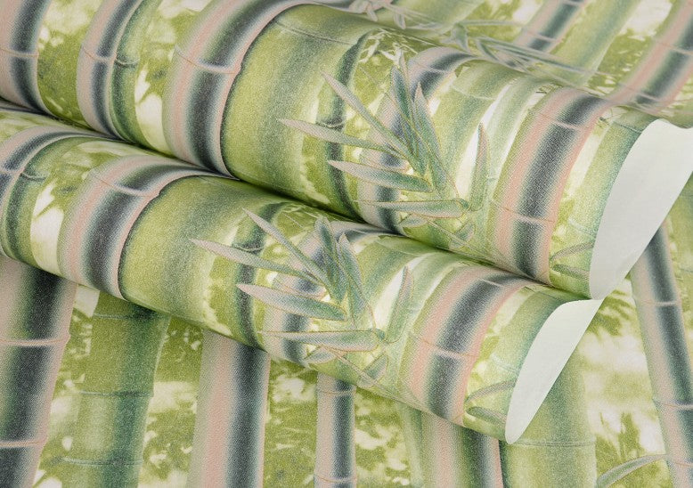 One roll 0.53m x 10m Wallpaper Wall Paper Cloth Sticks 3D Bamboo forest Natual Everythingbamboo
