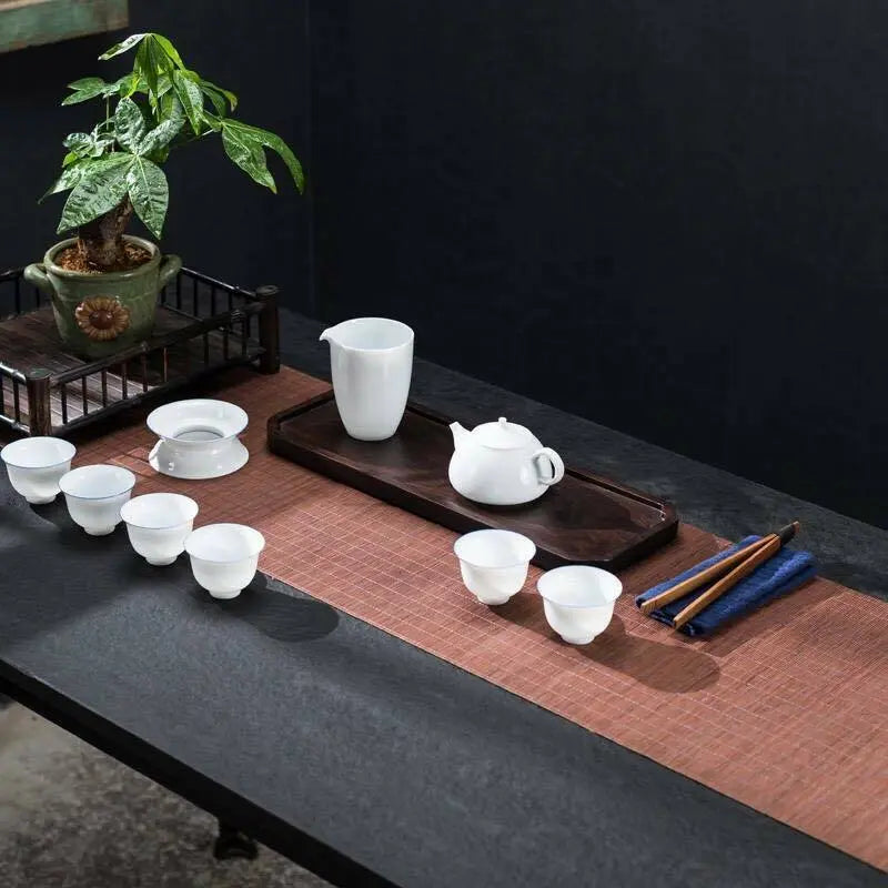 Oriental Bamboo Tea Ceremony Coffee Mat Zen Table Runner Placemat Coaster everythingbamboo
