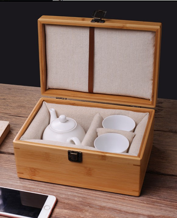 Premium Bamboo Box Storage Cosmetic Organizer Make Up Jewelry Box Tea Set Storage Solution Gift Box everythingbamboo