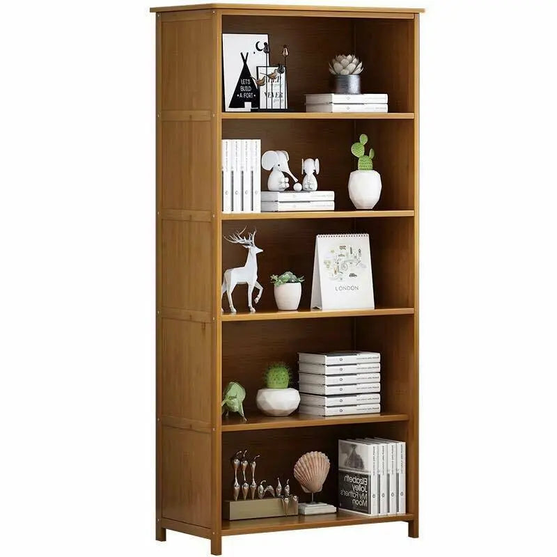 Premium Bamboo Multiple Tiers Stylish Bookcase Shelf Organizer Storage Office everythingbamboo