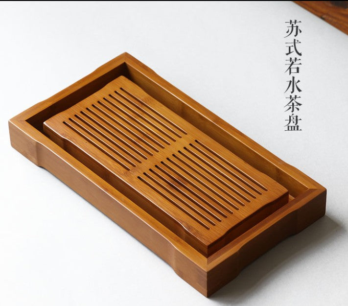 Premium Bamboo Tea Tray Gongfu Tea Coffee Serving Tray Handmade everythingbamboo