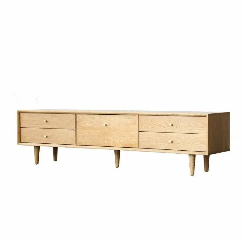 Premium North Europe Hard Wood TV Entertainment Unit Cabinet Stand With Drawers everythingbamboo