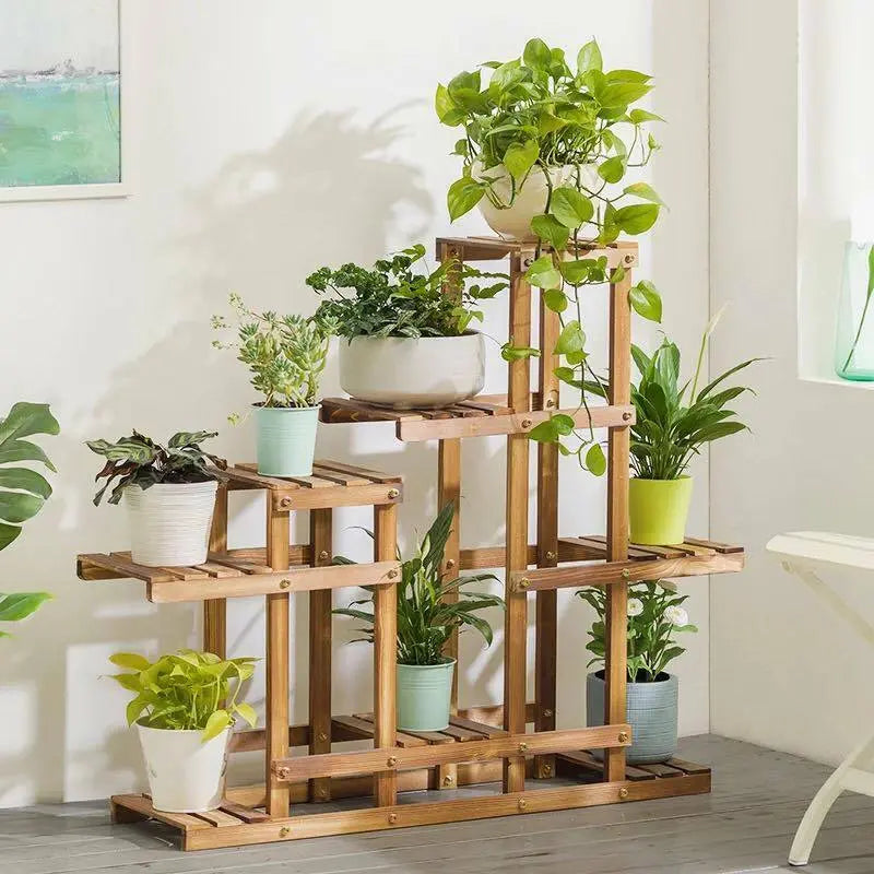 Premium Plant Stand Wooden Indoor Outdoor Garden Balcony Planter Pots Storage everythingbamboo