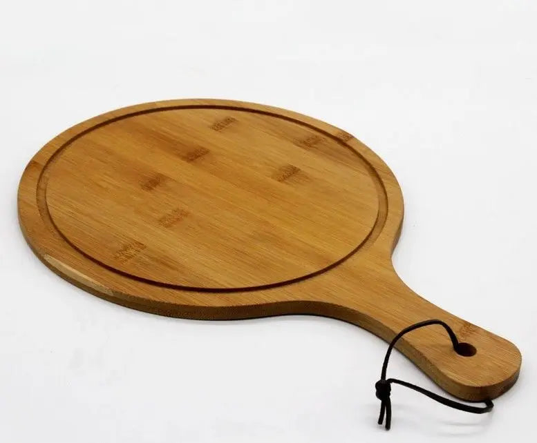Round BAMBOO SERVING TRAY pizza plate chopping board heat insulation light firm everythingbamboo