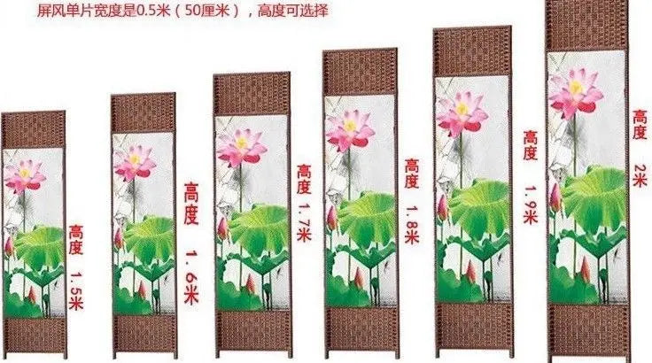 Screen Room Divider Folding Bamboo Frame 4 to 6 Leaf Privacy Screen Beautiful 屏风 everythingbamboo