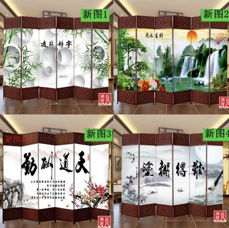 Screen Room Divider Folding Bamboo Frame 4 to 6 Leaf Privacy Screen Beautiful 屏风 everythingbamboo