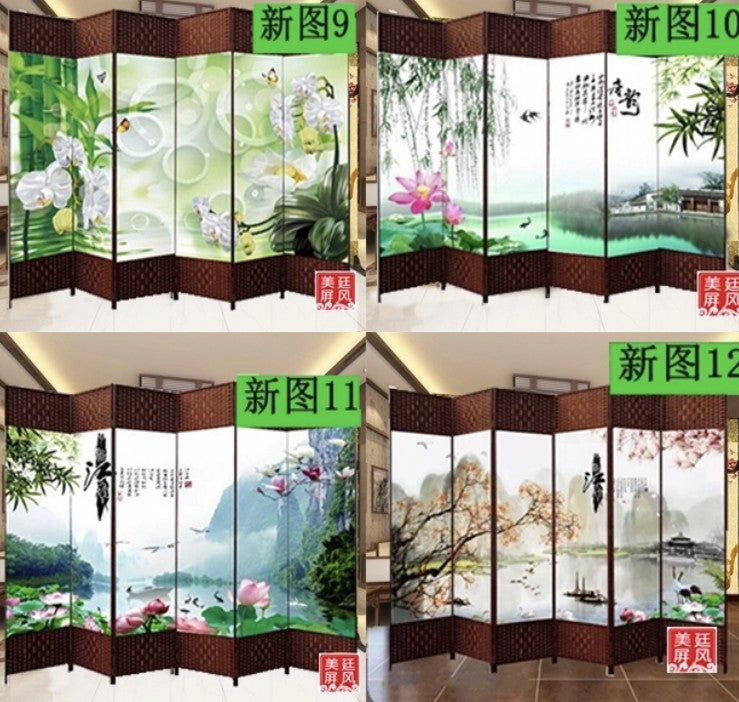 Screen Room Divider Folding Bamboo Frame 4 to 6 Leaf Privacy Screen Beautiful 屏风 everythingbamboo