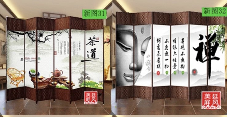 Screen Room Divider Folding Bamboo Frame 4 to 6 Leaf Privacy Screen Beautiful 屏风 everythingbamboo