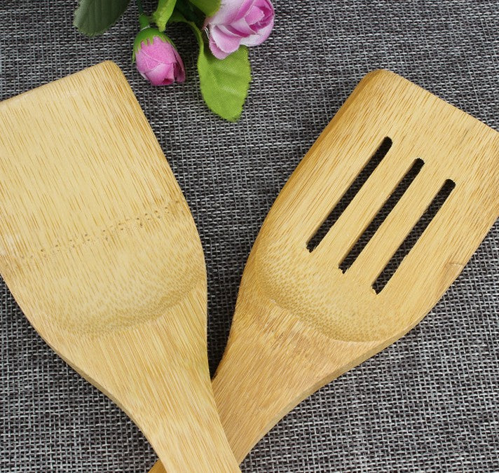 Set of 4 Natural Bamboo Cooking Scraper Sets Spatula Kitchen Tools Healthy Handy everythingbamboo