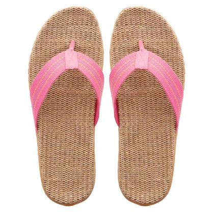 Slipper Women Men Casual Home Rattan Slipper Sandal Bamboo Linen Slippers Shoes Cooler Summer everythingbamboo