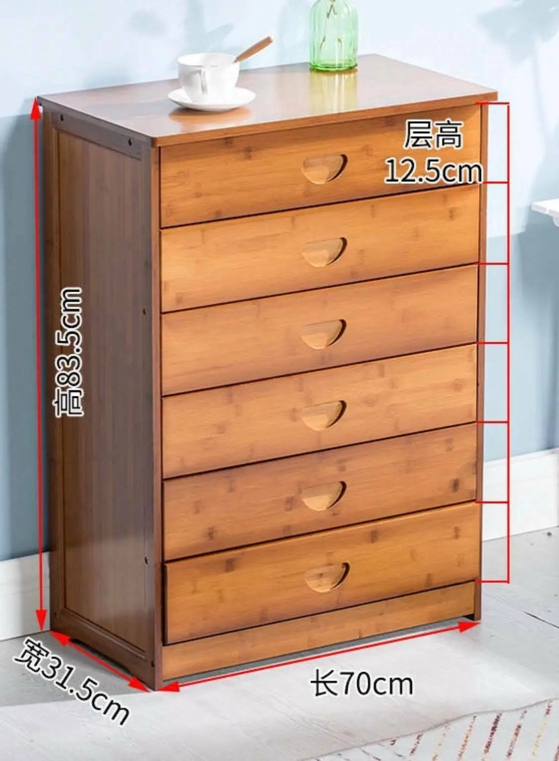 Solid Bamboo Modern Drawer Chest Cabinet Table Bedroom Storage Choice Elegant everythingbamboo