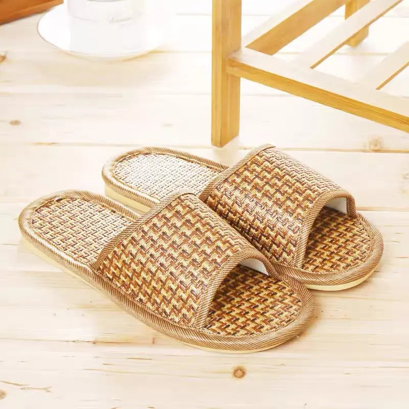 Summer Women Men Casual Home Rattan Slipper Sandal Bamboo Linen Slippers Shoes BSH01 Unbranded