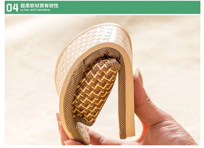 Summer Women Men Casual Home Rattan Slipper Sandal Bamboo Linen Slippers Shoes BSH01 Unbranded