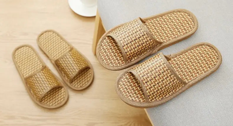 Summer Women Men Casual Home Rattan Slipper Sandal Bamboo Linen Slippers Shoes BSH01 Unbranded