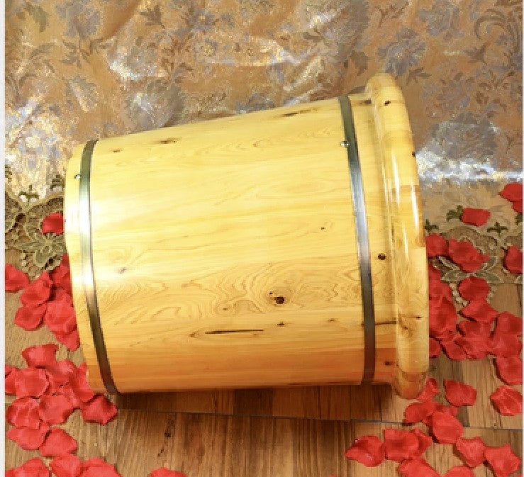 Tall Foot basin wooden bucket foot bath natural healthy 40cm height 加高加厚足浴桶泡脚桶 everythingbamboo